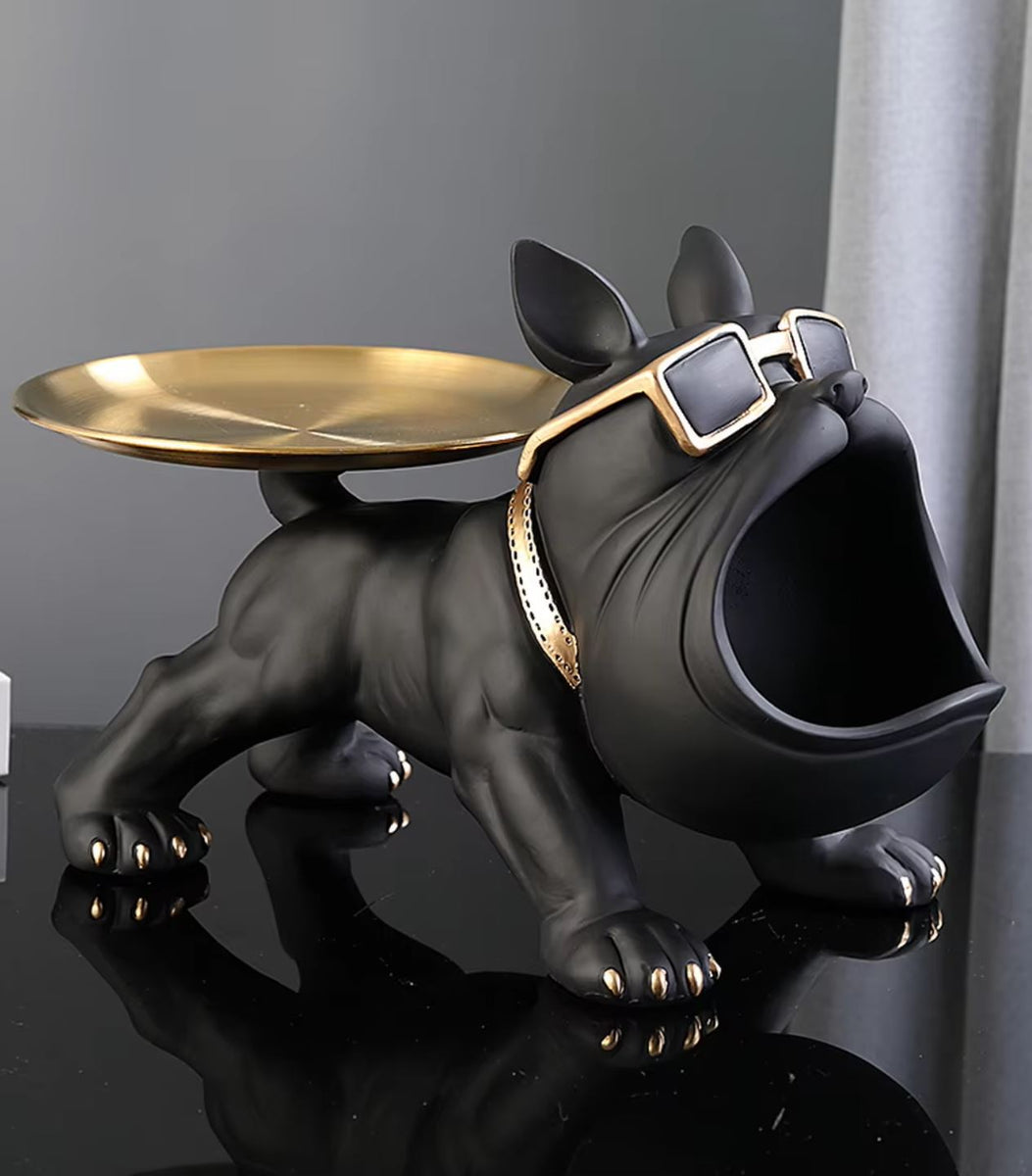 Kamanan Bouledogue Français Plateau, Statue de Bouledogue Français, Plateau de Rangement pour Pièces de Monnaie, Clés, Bonbons Kamanan Bouledogue Français Plateau, Statue de Bouledogue Français, Plateau de Rangement pour Pièces de Monnaie, Clés, Bonbons