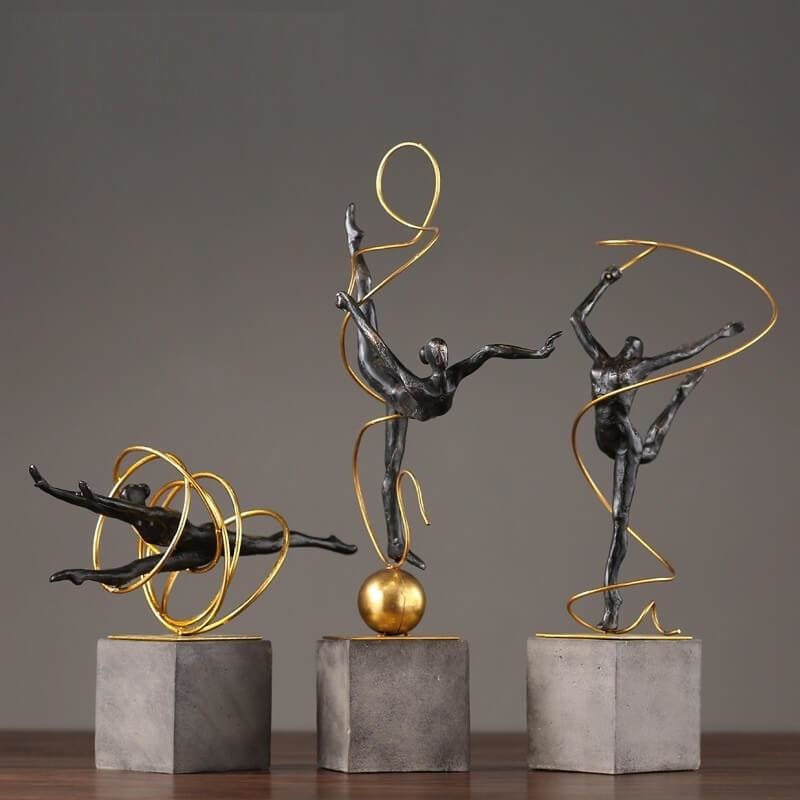 Pendentif Sculpture En Métal Doré Représentant Une Gymnaste - Référence F205 - Occasion
