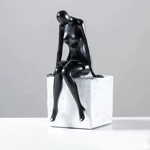 Statue Femme <br/> Contemporaine Assise