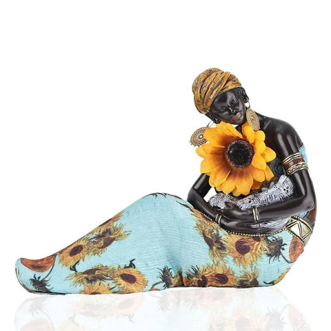 Statue Africaine <br> Assise