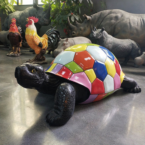 Statue tortue resine popart 45 cm