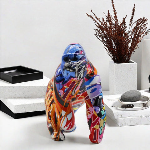 Statue gorille resine Eighties 17 cm