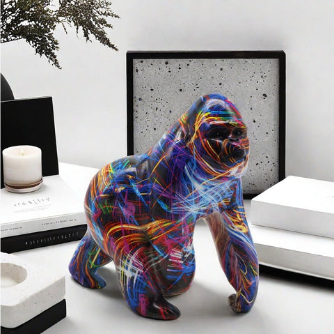 Statue gorille resine laser 17 cm