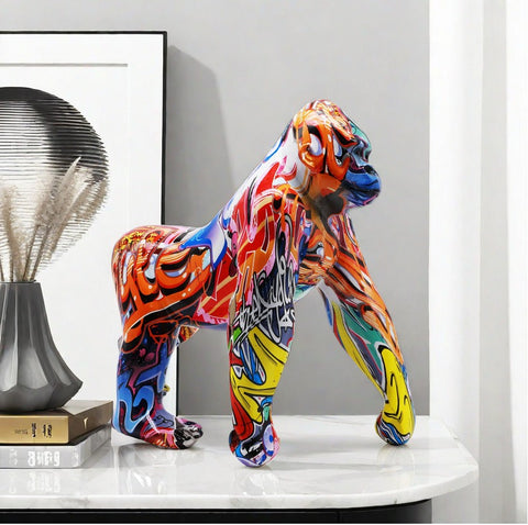 Statue gorille resine eighties 26 cm