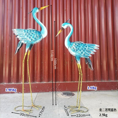 Statue oiseau Grue en métal 110 / 114 cm (à l'unité)