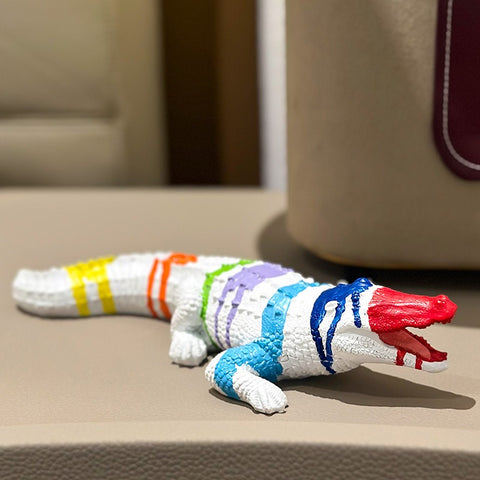 Statue crocodile résine popart 9 cm