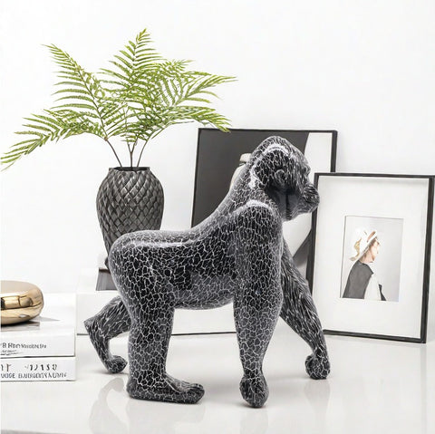 Statue gorille resine monochome 26 cm