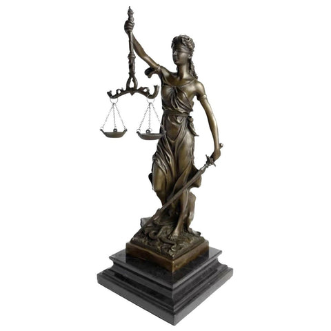 Statue de la Justice - Thémis - en Bronze 34 cm