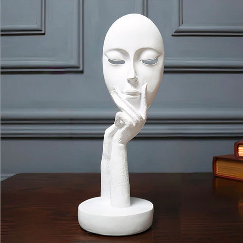 Sculpture Contemporaine <br/> Visage Femme Pensive