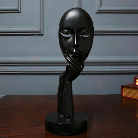 Sculpture Contemporaine <br/> Visage Femme Pensive