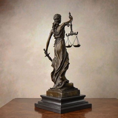 Statue de la Justice - Thémis - en Bronze 34 cm