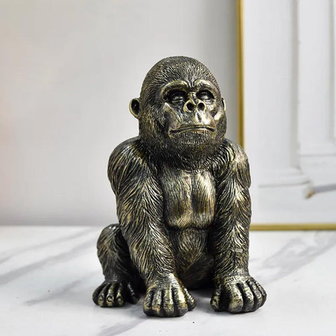 Statue Gorille <br> Noir 19 cm