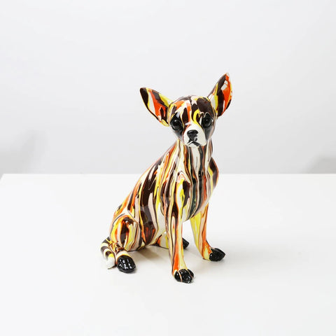 Statue Chien <br> Statuette Chihuahua 25 cm