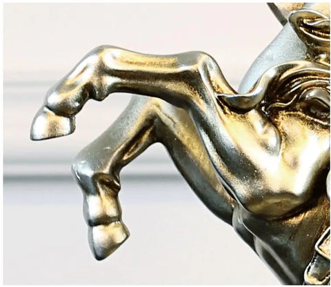 Statue Napoléon à cheval argenté 33 cm