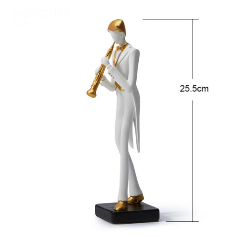 Statue Homme <br> Statuette Musicien