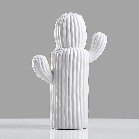 Cactus blanc en céramique de 16 cm à 27 cm