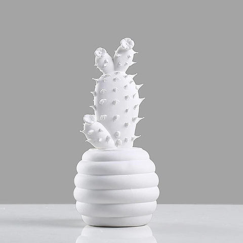Cactus blanc en céramique de 16 cm à 27 cm