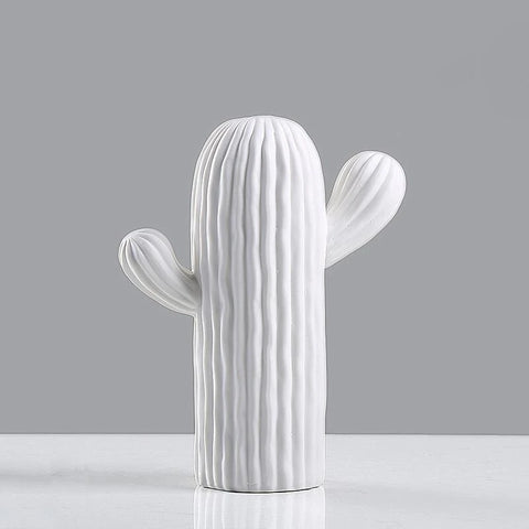 Cactus blanc en céramique de 16 cm à 27 cm