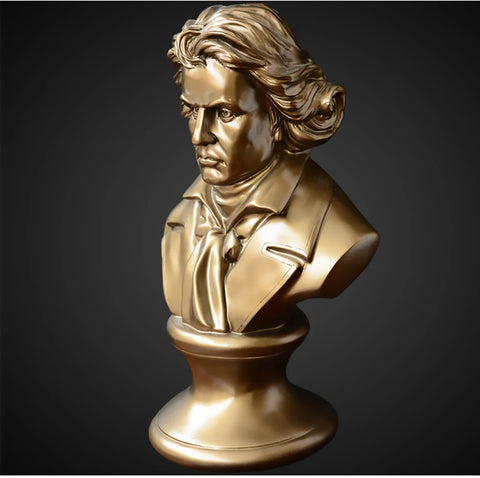 Buste de Beethoven doré 30 cm