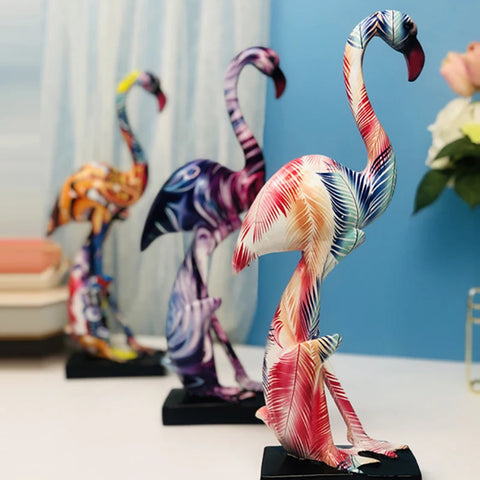 sculpture flamant rose