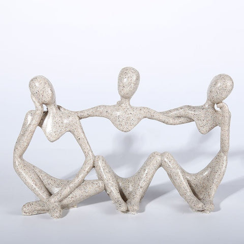 Sculpture Contemporaine <br> Penseur Trio