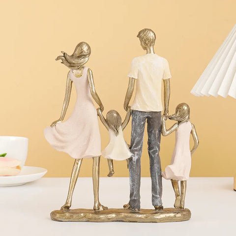 statuette famille 4 personnes