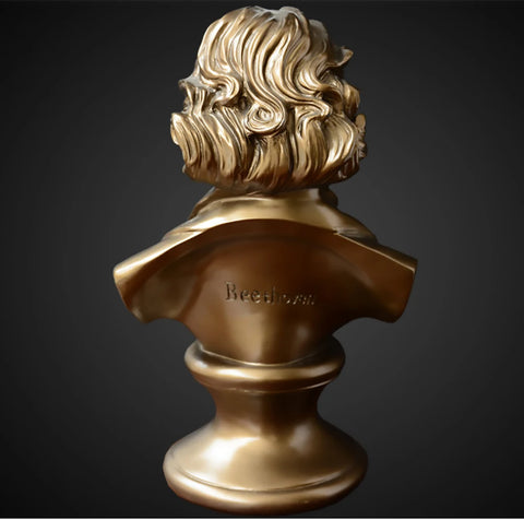 Buste de Beethoven doré 30 cm