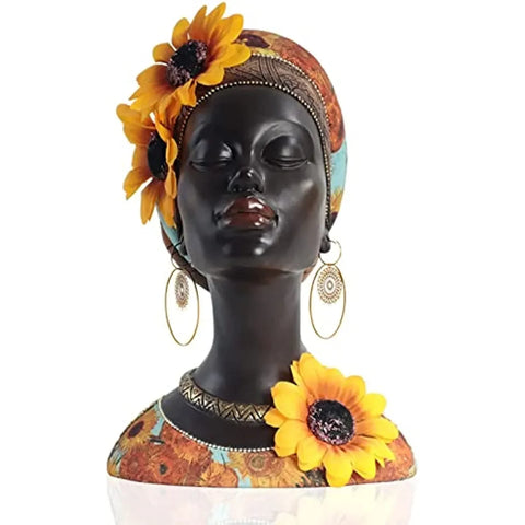 statue buste africaine