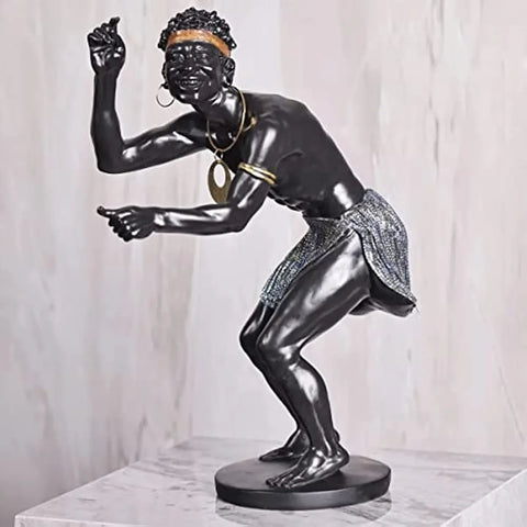 statuette guerrier africain
