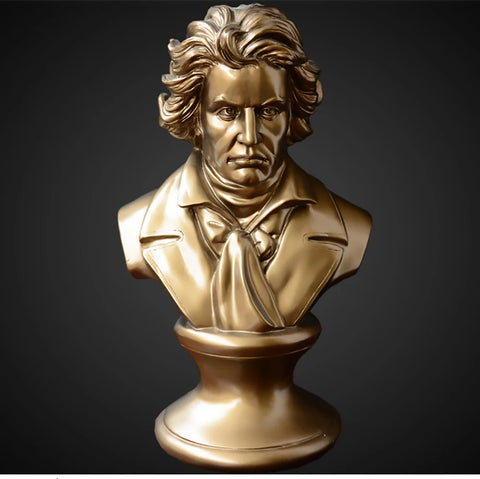 Buste de Beethoven doré 30 cm