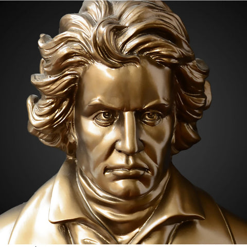 Buste de Beethoven doré 30 cm