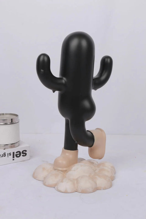 Statue cactus moderne en résine 36 cm