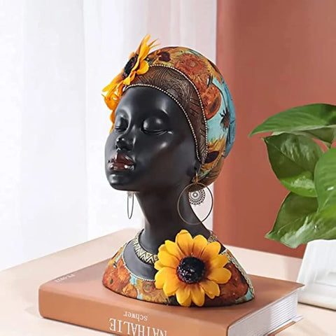 statue buste africaine