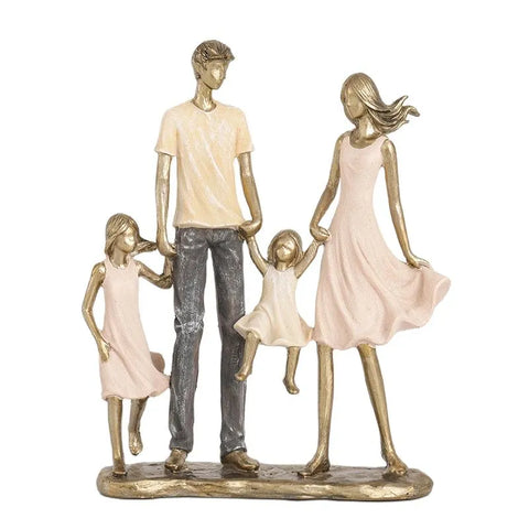 statuette famille 4 personnes