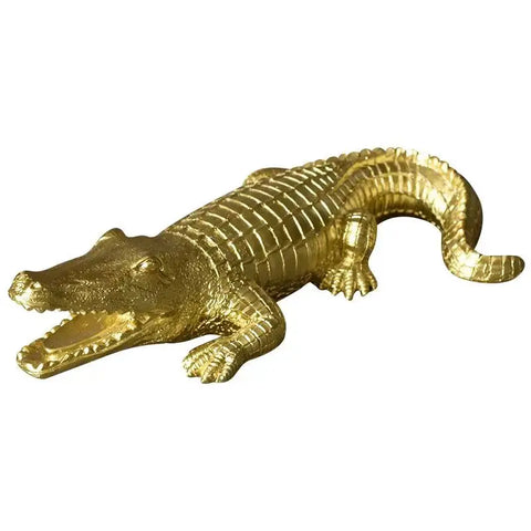 Statue Crocodile 24 cm en résine