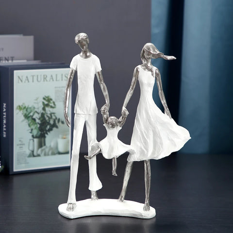 statuette famille 3 personnes