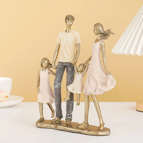 statuette famille 4 personnes