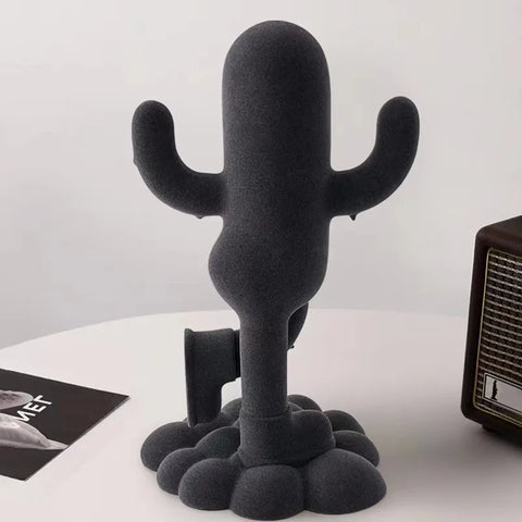 Statue cactus moderne en résine 36 cm