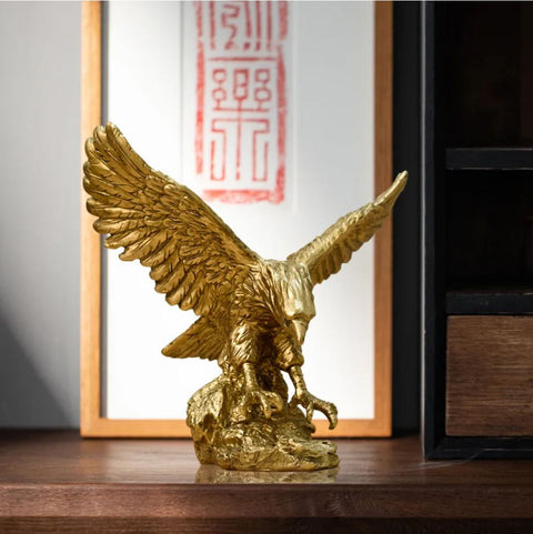 Statue aigle doré 17 cm