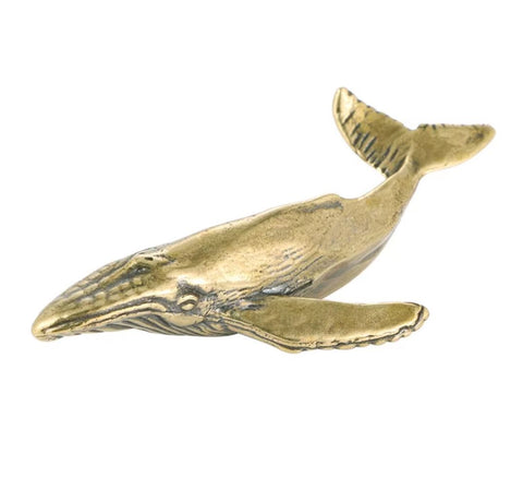 Statuette baleine en métal