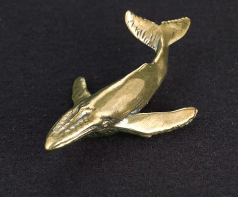 Statuette baleine en métal