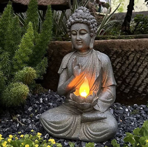Statue Bouddha grande taille extérieur 37 cm