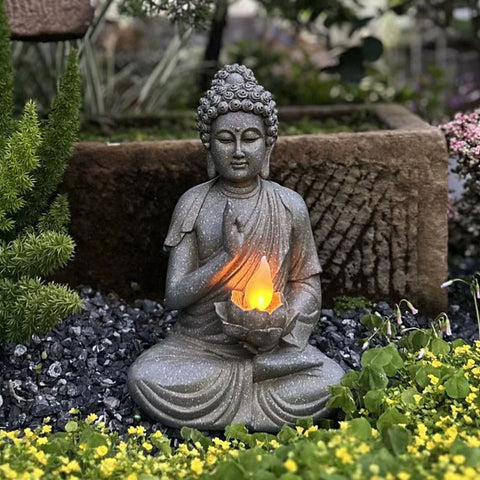 Statue Bouddha grande taille extérieur 37 cm