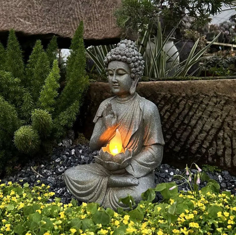 Statue Bouddha grande taille extérieur 37 cm