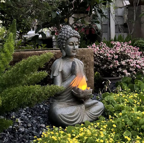Statue Bouddha grande taille extérieur 37 cm