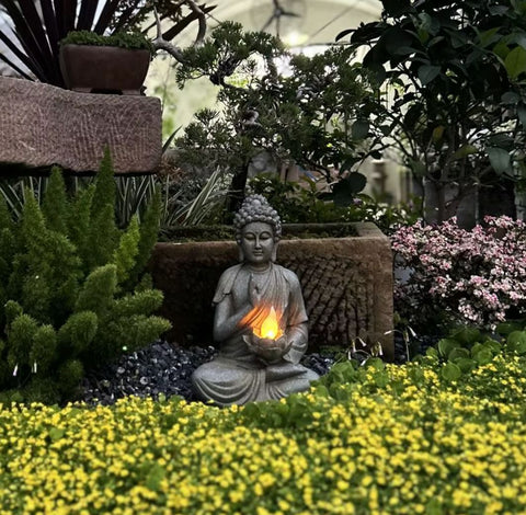 Statue Bouddha grande taille extérieur 37 cm