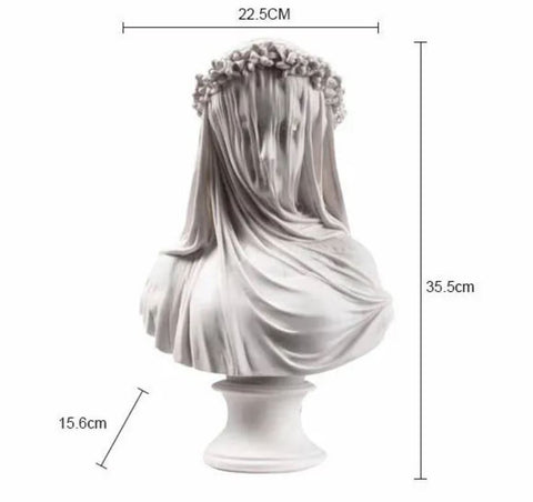 Buste de La Vierge Voilée 36 cm