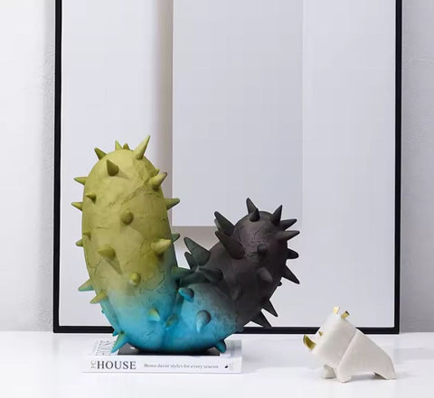 Sculpture Cactus Design en résine 36 cm