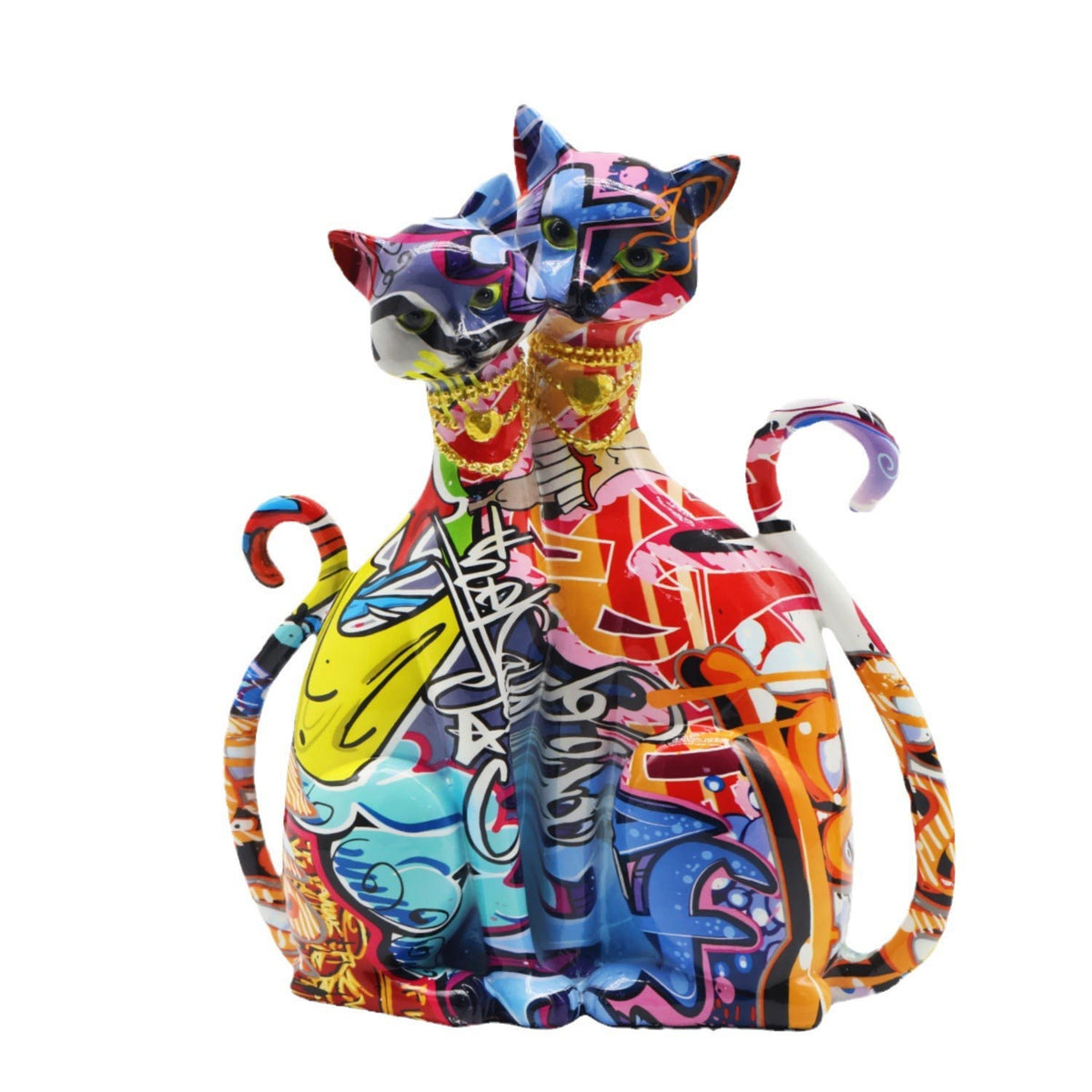 Statue GENERIQUE TDK CREATIONS Statue en céramique Lutin grossier noir et multicolore