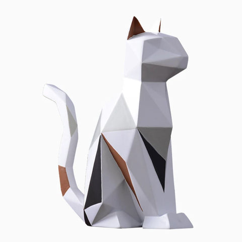 Statue chat origami 19 cm